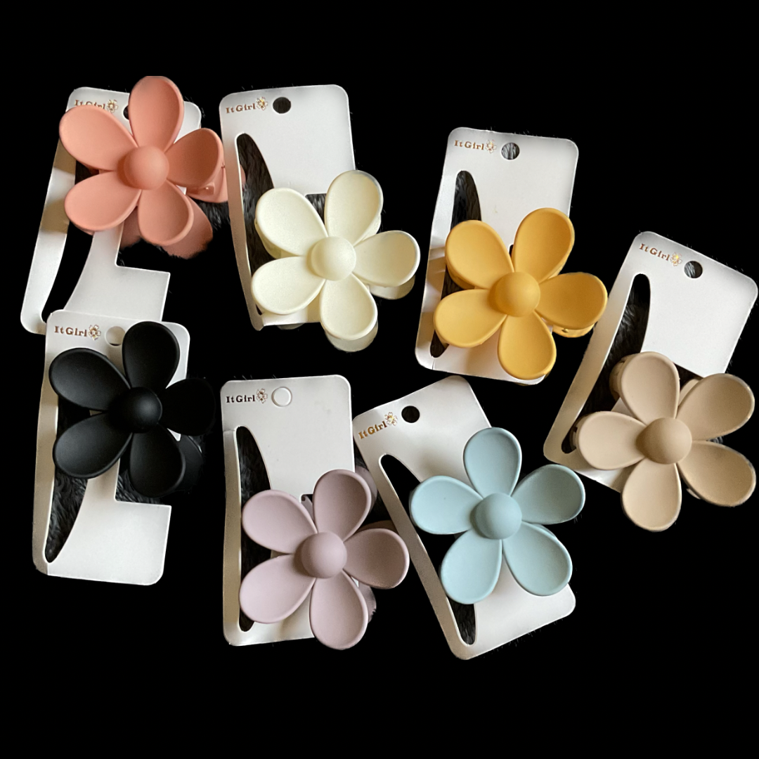 Flower hair clips