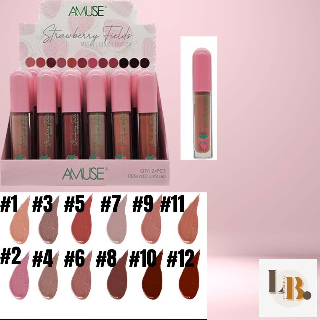 Strawberry matte lipsticks